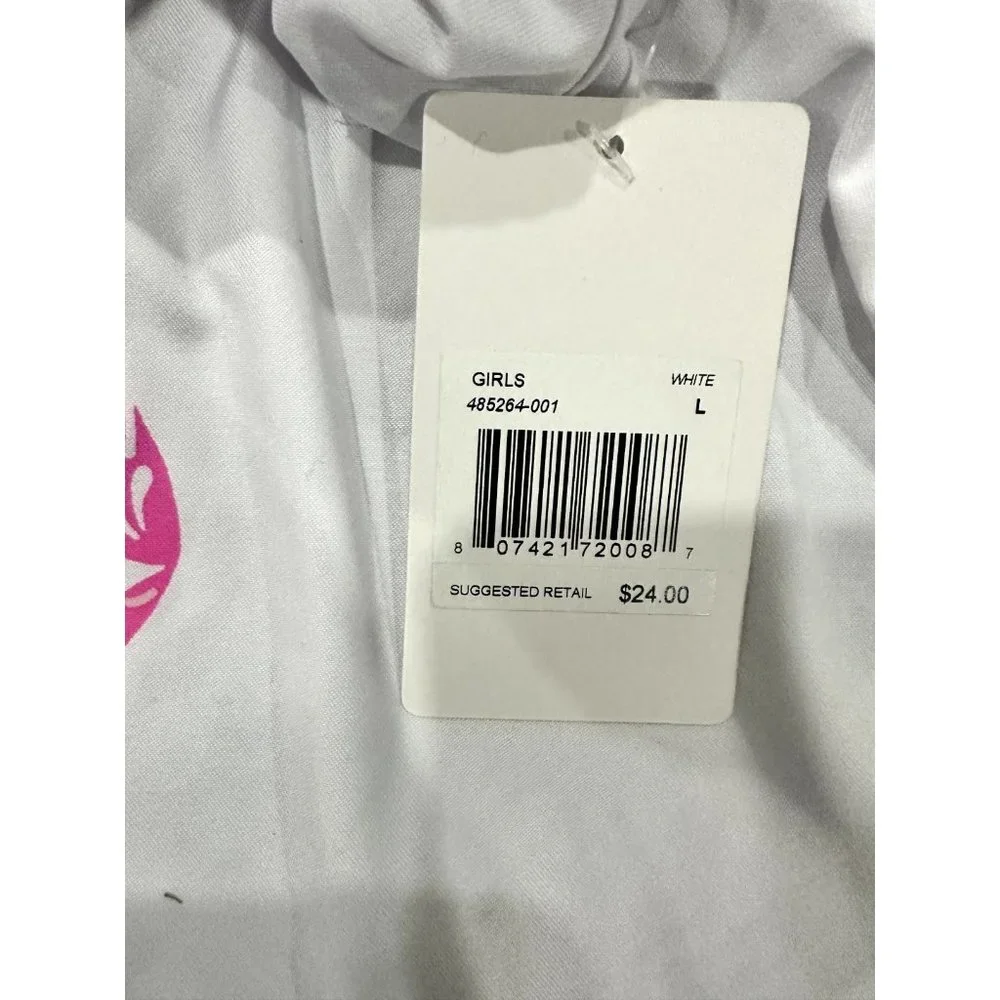 HURLEY Girls White UPF 50+ Shirt LARGE